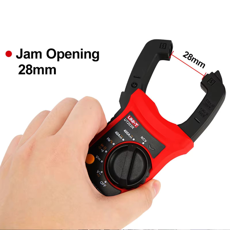UNI-T Digitales Multimeter als Messzange mit True RMS, Modelle UT204R UT202F UT203R, 400A 600A Wechselstrom Messung, Farbe: Rot - Bild 3