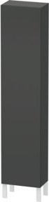 Duravit L-Cube Hochschrank in Graphit Matt mit Glastüren, B/T/H: 40 x 24,3 x 176 cm - Bild 1