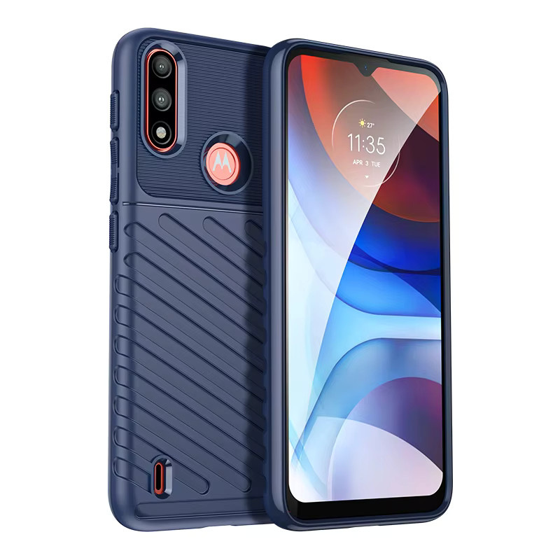 Stoßfeste Silikon Schutzhülle für Lenovo Moto E7 Power, E7i Power und Lenovo K13 in Blau - Bild 5