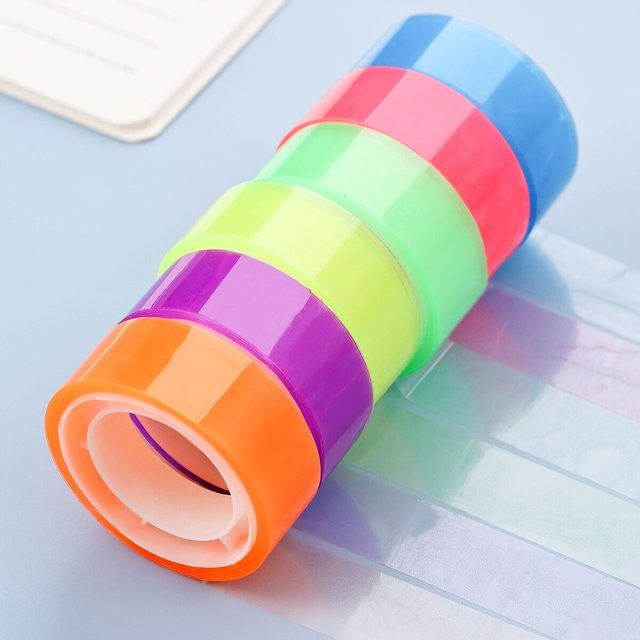 Purespirit Washi Klebeband Regenbogenfarben Dekorativ und Wasserdicht für Kunst und DIY, Breite: 15 mm - Bild 1