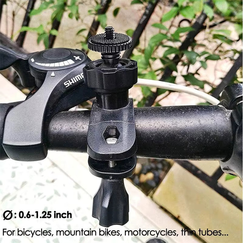 Lenkerhalterung für Fahrrad und Motorrad in Schwarz zur Befestigung von GoPro Hero und DJI Osmo Action Kameras sowie Insta360 Modellen - Bild 4