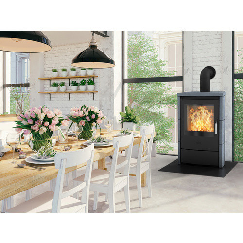 Fireplace Kaminofen Meltemi Speckstein Schwarz 8,4 kW mit Automatik und Dauerbrand-Funktion - Bild 3