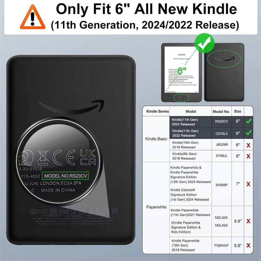 Hunnesor Schutzhülle für Kindle 11. Generation 2024 2022 6-Zoll Modell RS23CV C2V2L3 in Grün - Bild 2