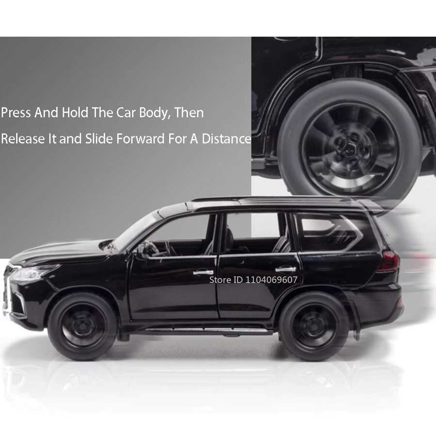 XMD LX570 Modell Spielzeugauto, 1:32, mit Licht und Sound, Metall, Gummi - Bild 3