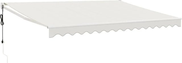 Furnicato Elektrische Markise mit Kurbel aus Polyester in Creme, B x H: 4 x 3 m - Bild 1