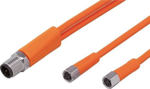 ifm electronic Verbindungsleitung EVT339, Stecker gerade, Buchse gerade, Polzahl 4, Farbe: orange, Länge: 0,6 m - Bild 1