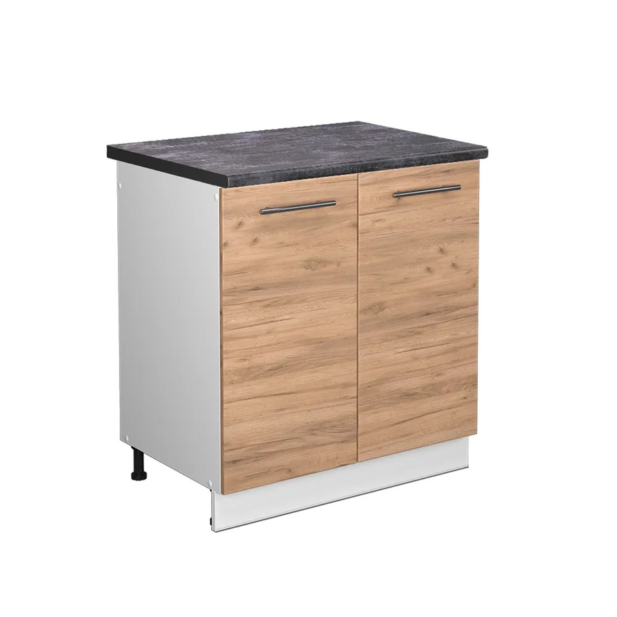 Vicco Spülenunterschrank Fame-Line Goldkraft Eiche/Weiß/Anthrazit B: 80 cm, H: 82 cm, T: 60 cm - Bild 2