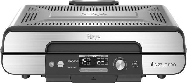 Ninja Sizzle Pro XL Grillplatte & Plancha GX101EU von SharkNinja in Schwarz-Silber mit Timer und Keramikbeschichtung - Bild 1