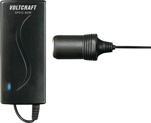 VOLTCRAFT SPS12-60W KFZ Tischnetzteil in Schwarz mit 12 V/DC 5000mA und 60W Festspannung - Bild 1