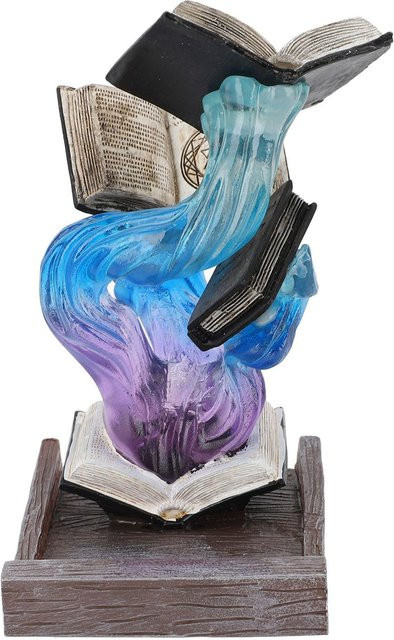 Handbemalter Buch Würfelturm von OutsideWorld als abstrakte Dekoration für Schreibtisch und Theke in Grau und Multicolour - Bild 1