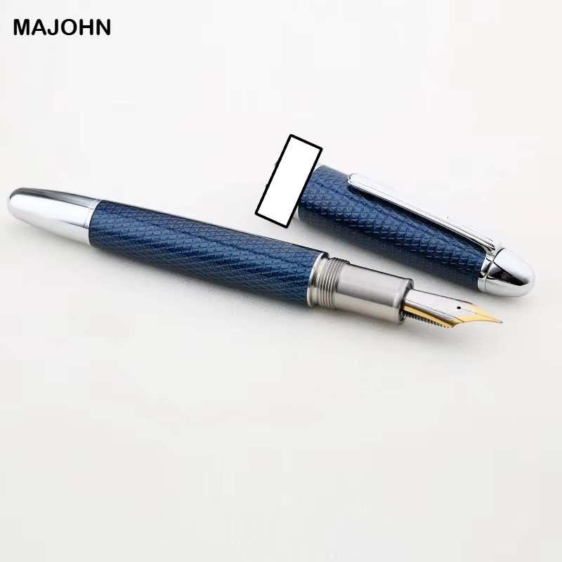 MAJOHN P136 Kolbenfüllfederhalter mit 3D EF/F Feder und rutschfestem Hammermuster in Schwarz oder Blau - Bild 3