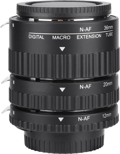 ZuiyouPet Autofokus Makro-Zwischenring Set 12mm + 20mm + 36mm in Schwarz - Bild 1