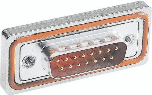 HARTING Steckverbinder 09 67 637 9615 09676379615 mit 37 Polen und Lötkelch in Silber - Bild 1