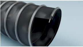 Norres Hochtemperatur Absaugschlauch CP HYP 450 in Schwarz, ID: 70 mm, Länge: 3 m - Bild 1
