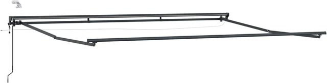 vidaXL Elektrischer Markisenrahmen mit LED-Beleuchtung in Anthrazit, B: 400 cm, H: 230 cm, T: 350 cm - Bild 1
