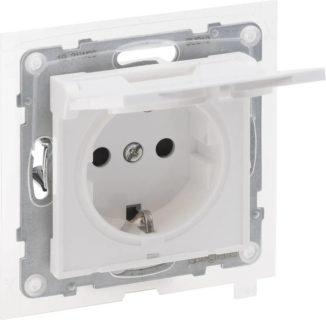 Legrand Steckdose Seano mit Deckel 16 A 250 V in Ultraweiß - Bild 1