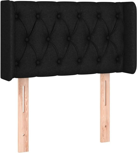 vidaXL LED Kopfteil Schwarz mit USB-Ladeport und integrierter Beleuchtung, Breite: 83 cm, Tiefe: 16 cm, Höhe: 78-88 cm - Bild 1