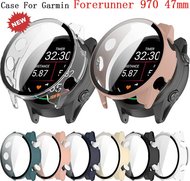 OAKCHARM Stoßstangen-Schutzhülle mit Display-Schutz für Garmin Forerunner 970 47mm Smartwatch - Bild 1