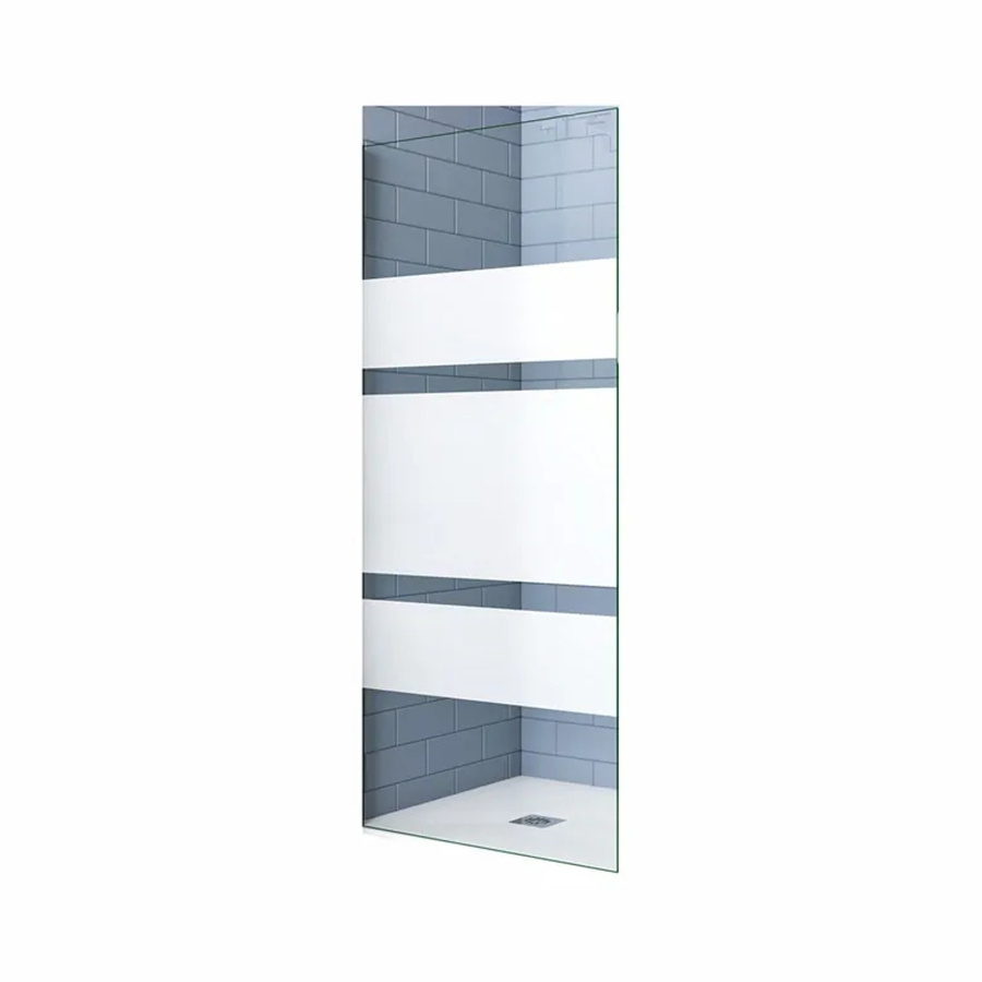 Duschparadies Walk-in Duschabtrennung aus Glas mit Nano-Beschichtung, Teilsatinierte Seitenwand, B: 107,7 cm, H: 190 cm - Bild 2