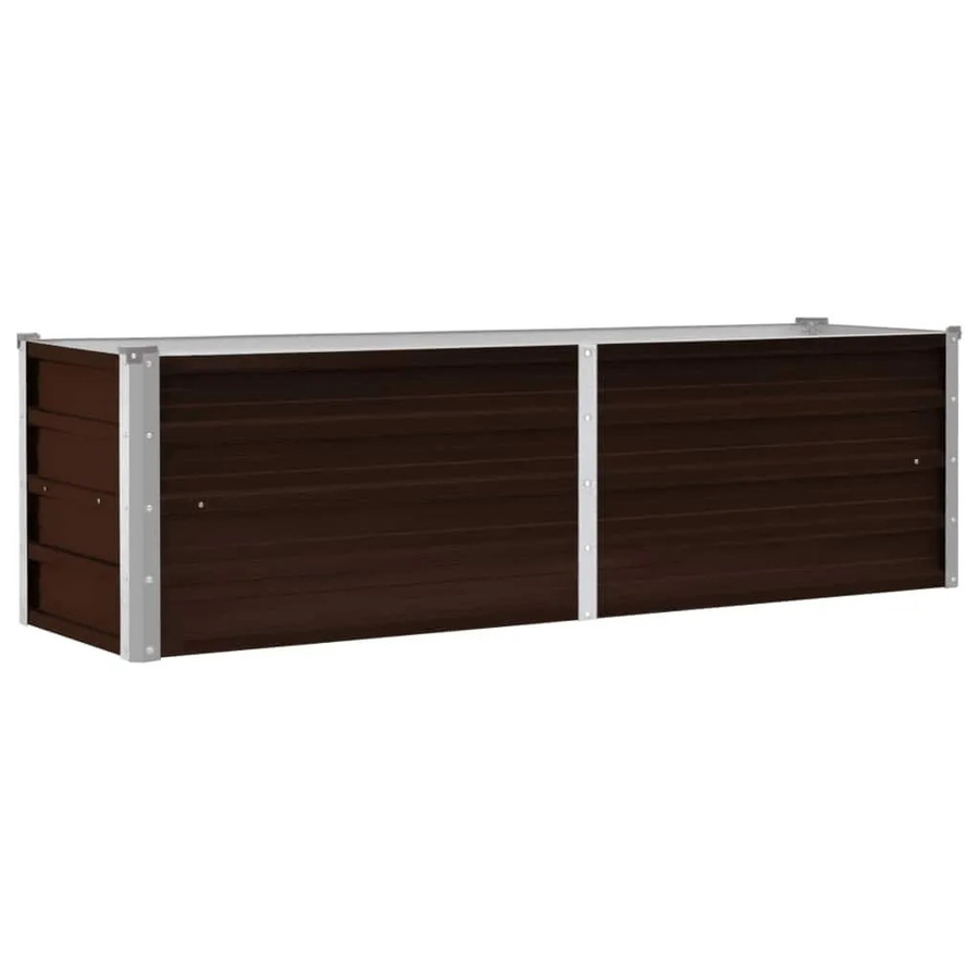 DELUKE Hochbeet OSKAR aus verzinktem Stahl in Braun, B/T/H: 160 x 40 x 45 cm - Bild 2