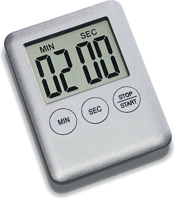Schneider Elektronischer Timer, Silber, L: 7,0 cm, B: 5,3 cm, H: 0,8 cm - Bild 1