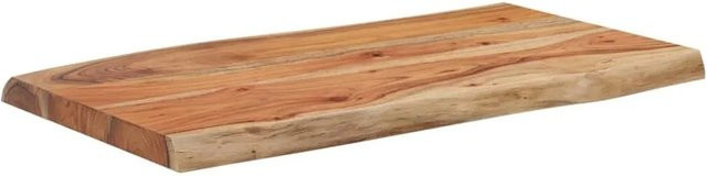 vidaXL Tischplatte aus Massivholz Akazie in Braun mit Baumkante, Rechteckig, B/T/H: 70 x 40 x 2,5 cm - Bild 1