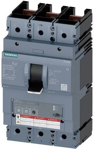 Siemens 3VA6325-6HL31-2AA0 Leistungsschalter in Grau mit einem Einstellbereich von 100 - 250A und einer maximalen Schaltspannung von 600 V/AC - Bild 1