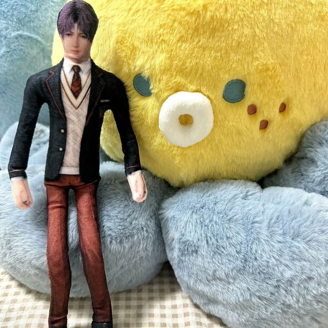 Yiran toy Liebe Und Tiefraum Sylus Plüschtier, 28cm, mit Skelett Körper, formbar, weiche Puppe, ab 18 Jahre - Bild 1