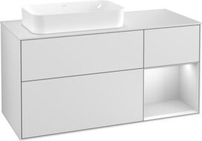 V&B Waschtischunterschrank Finion in Weiß lackiert, Breite: 120 cm, Tiefe: 50,1 cm, Höhe: 50,1 cm - Bild 1