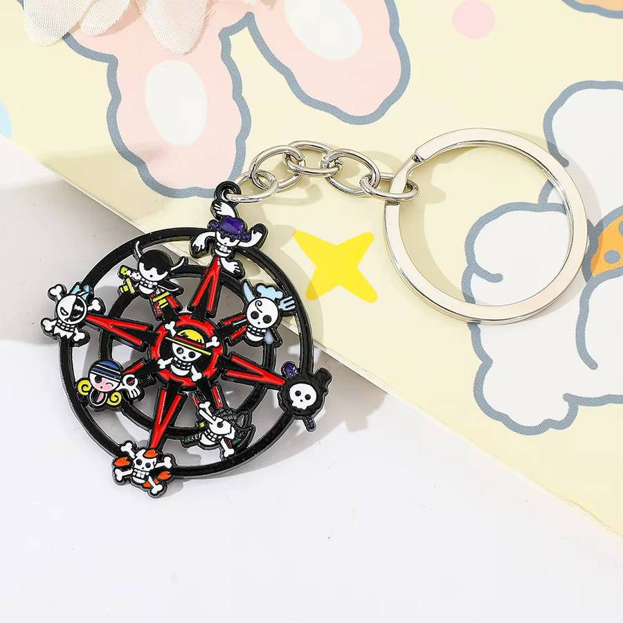 Bandai Schlüsselanhänger, Cartoon-Totenkopf, Legierung, Unisex - Bild 2