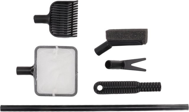 TOMTOP JMS 4 in 1 Aquarium-Reinigungsset mit langem Griff für Mini-Glasbecken in Weiß - Bild 1