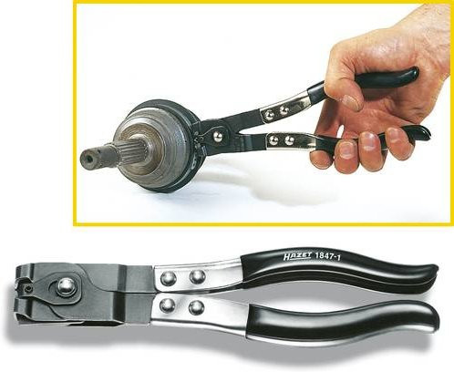 Hazet Achsmanschetten-Klemm-Zange 1847-1 aus Stahl, Länge: 230 mm - Bild 1