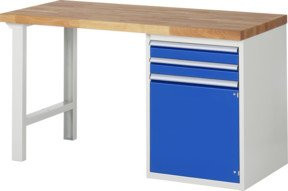 Rau Werkbank 7503A1 in Multicolour mit 2 Schubladen und 1 Tür, B: 150 cm, T: 70 cm, H: 89 cm - Bild 1