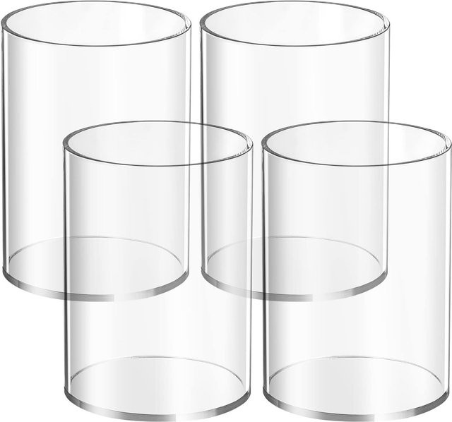 Transparenter Acryl-Stifthalter als runder Organizer für Schreibwaren und Make-up - Bild 1
