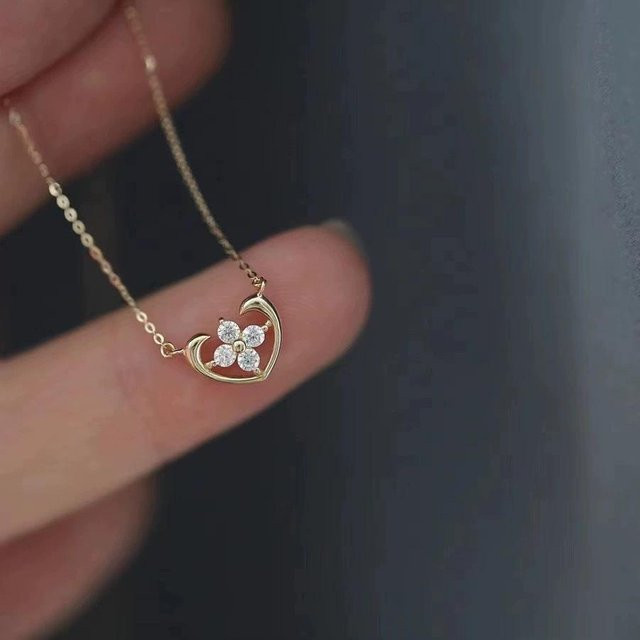 Lucky Star Jewelry Halskette 925 Silber, 14K Gold plattiert, Zirkonia, Damen - Bild 1