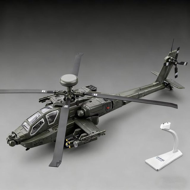 Linyi toy car Ah-64 Apache Hubschraubermodell, 1:46, Metall, ab 14 Jahren - Bild 1