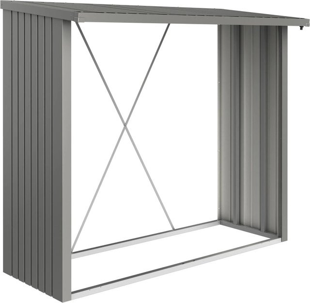 Biohort Kaminholzregal WoodStock 230 in Quarzgrau-Metallic, B/H/T: 229 x 199 x 102 cm - Bild 1