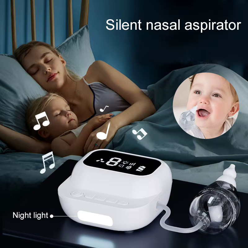 Elektrischer Nasenreiniger von SMHXIANGQIANJIN in Weiß mit Musik und sanftem Licht, wiederaufladbarer Nasensauger für Babys und Kleinkinder - Bild 2