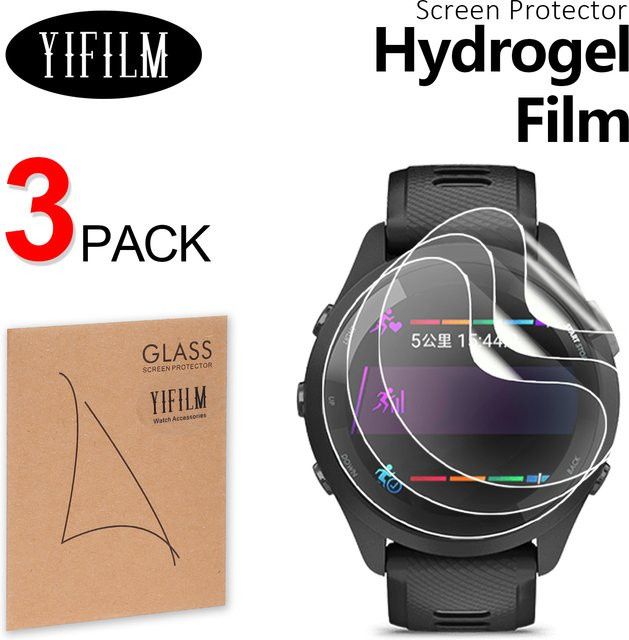 3er Set TPU Schutzfolien für Garmin Venu 2 Plus, 3, 3S, Vivoactive 4, 4s, MARQ2 und Forerunner 265, 265S, 965 in Transparent - Bild 1