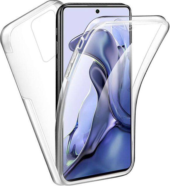 360 Grad Double Clear Case für Xiaomi Redmi Note 11 10 10S 9S 9 8T 8 Pro 11T 9T 9A Mi 11 Pro Ultra Poco M3 X3 NFC Silikon Schutzhülle Transparent - Bild 1