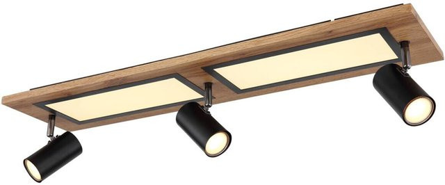 Globo Lighting Deckenleuchte modern schwarz B/H/T: 20 x 80 x 18 cm mit 3 GU10 Fassungen - Bild 1