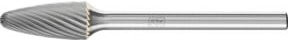 PFERD Hartmetall Frässtift Rundbogen RBF Ø 06x13 mm Schaft-Ø 3 mm Z5 universal fein in Silber - Bild 1