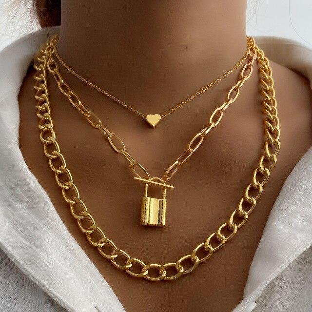 YIRAN Jewelry Halskette, Edelstahl, Gold, Damen - Bild 1