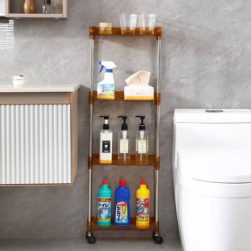 WTEMPO Mobiles Zwischenraum-Lagerregal mit 3 Ebenen in Schwarz für Küche und Badezimmer, B/T/H: 12,0 x 35,0 x 70,0 cm - Bild 2