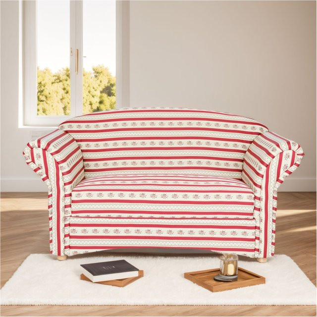 2-Sitzer Sofa Loretta von Prestige Home in Rot gestreift, B/T/H: 153 x 83 x 85 cm - Bild 1