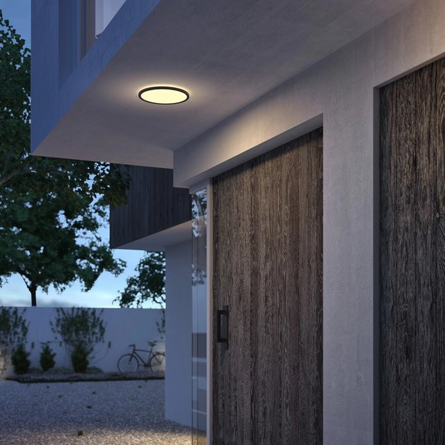 Philips SceneSwitch LED-Deckenleuchte Superslim, Schwarz, 15W, 1300lm, dimmbar, rund - Bild 1