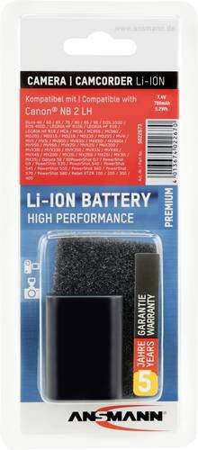 Ansmann NB-2LH Kamera-Akku, Li-Ion Pack, 7.4V, 700 mAh, Schwarz - Bild 1