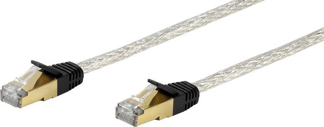 Vivanco CAT6 Ethernet LAN Netzwerkkabel, transparent, 10 m - Bild 1