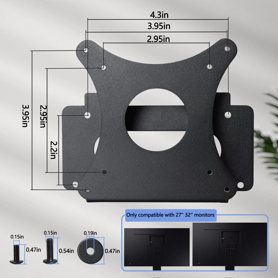 VESA-Adapterhalterung zur Wandmontage für Samsung Space Monitor 27 Zoll und 32 Zoll SR75 LS27R750 S27R750 S32R750 S32R75Q - Bild 5