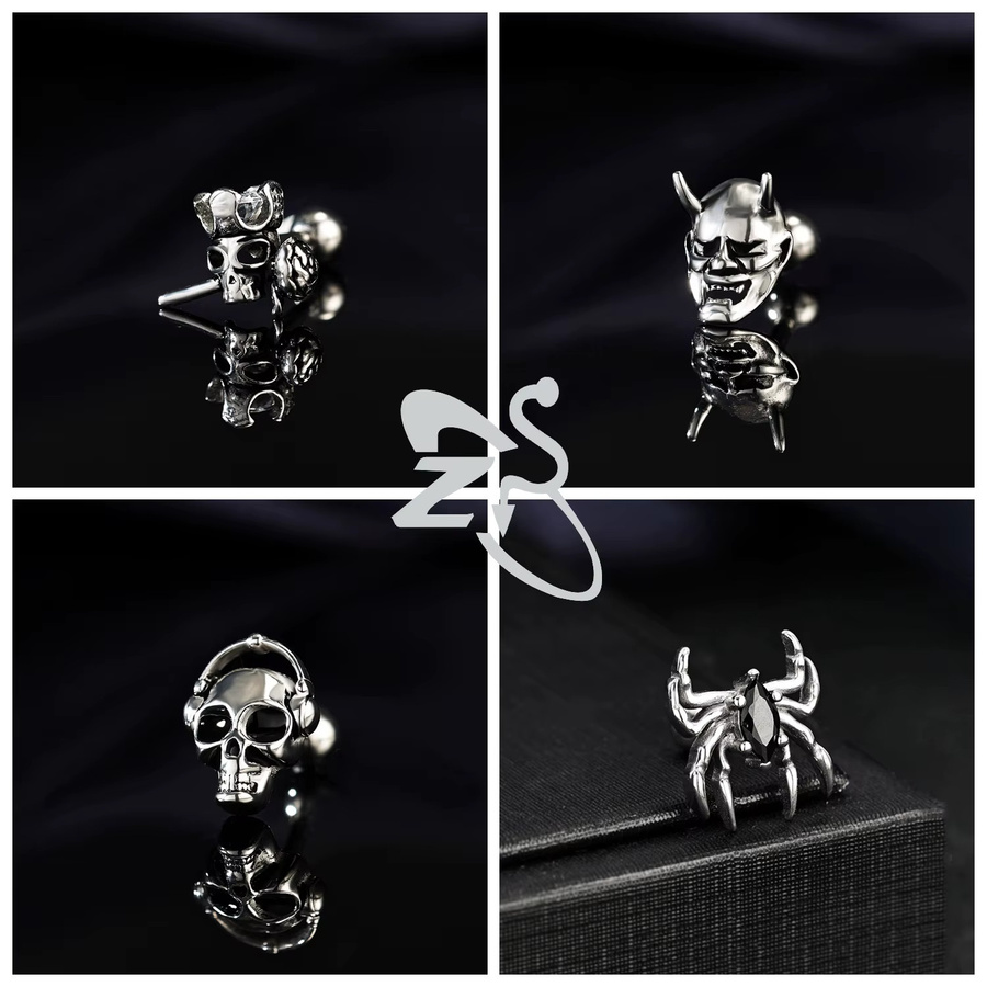 ZS Ohrstecker Edelstahl, Silber, Unisex, 16G - Bild 2